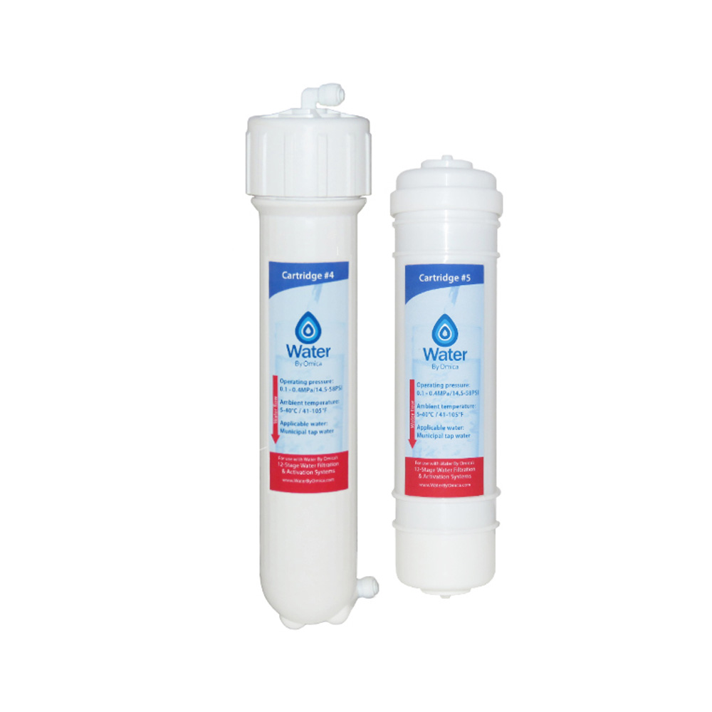 Water by Omica 12-Stage 120 Water Filter & Acivation System replacement cartridges #4 RO Membrane and #5