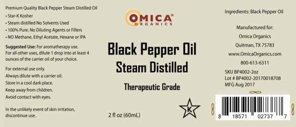 BlackPepperOil Topical 2oz lbl737A