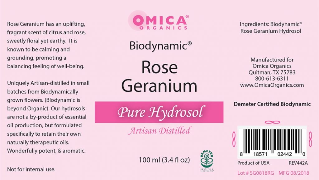 RoseGeranium Label